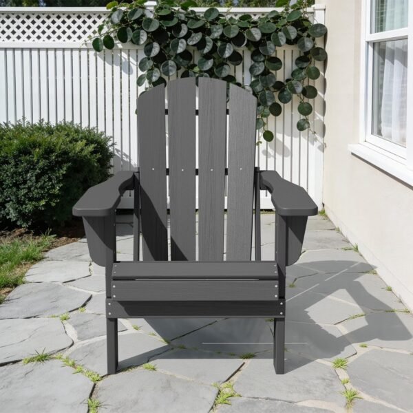 Folding Adirondack Chair – Gray