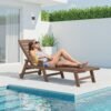 Outdoor Chaise Lounge Chair – Brown