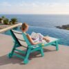 Textilene Outdoor Chaise Lounge Chair – Aruba Blue