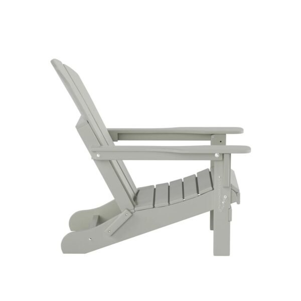 Outdoor Adirondack Chair & Ottoman Set – Sand