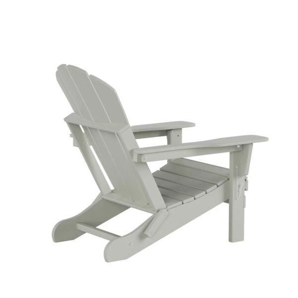 Outdoor Adirondack Chair & Ottoman Set – Sand
