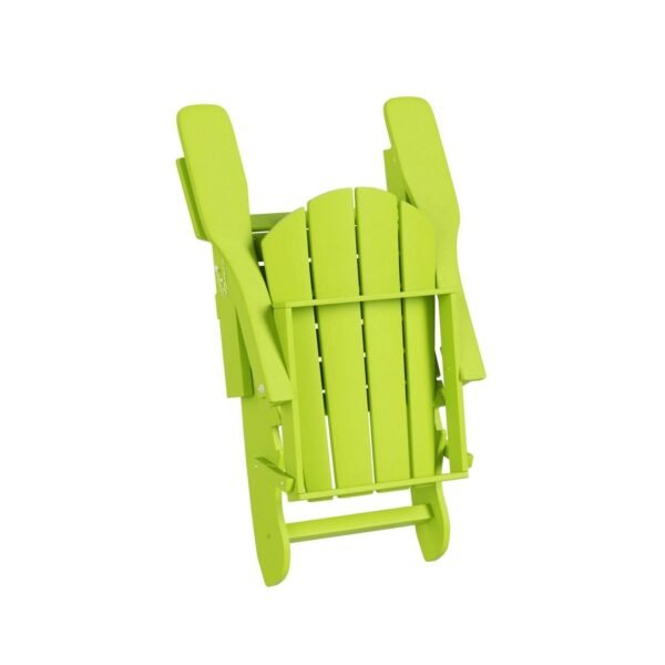 Outdoor Adirondack Chair & Ottoman Set – Lime