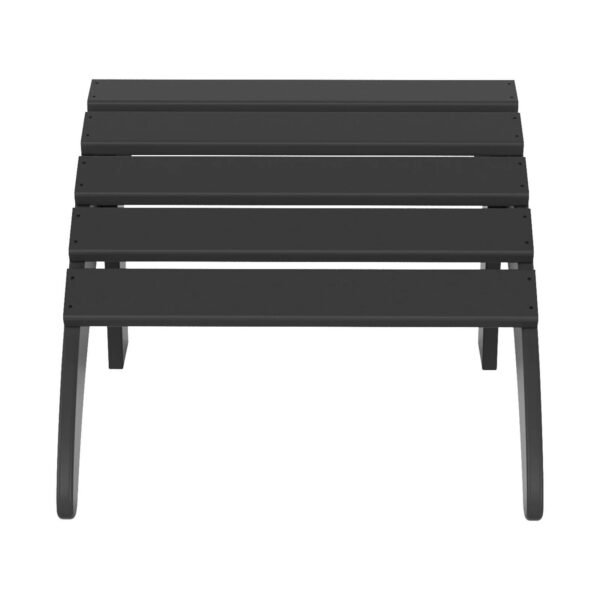 Outdoor Adirondack Chair & Ottoman Set – Gray