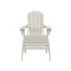Outdoor Adirondack Chair & Ottoman Set – Sand