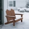 Folding Adirondack Outdoor Bench – Brown