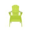 Outdoor Adirondack Chair & Ottoman Set – Lime
