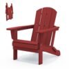 Folding Adirondack Chair – Dark Red