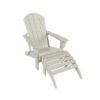 Outdoor Adirondack Chair & Ottoman Set – Sand