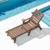 Outdoor Chaise Lounge Chair – Brown