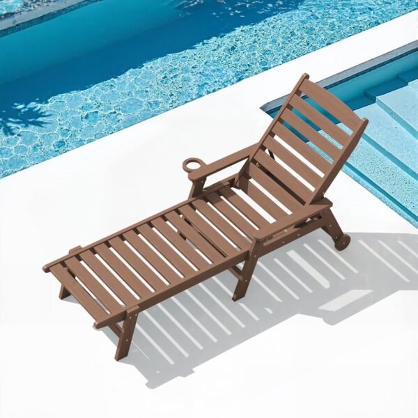 Outdoor Chaise Lounge Chair – Brown