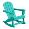 Outdoor Patio Rocking Adirondack Chair – Turquoise