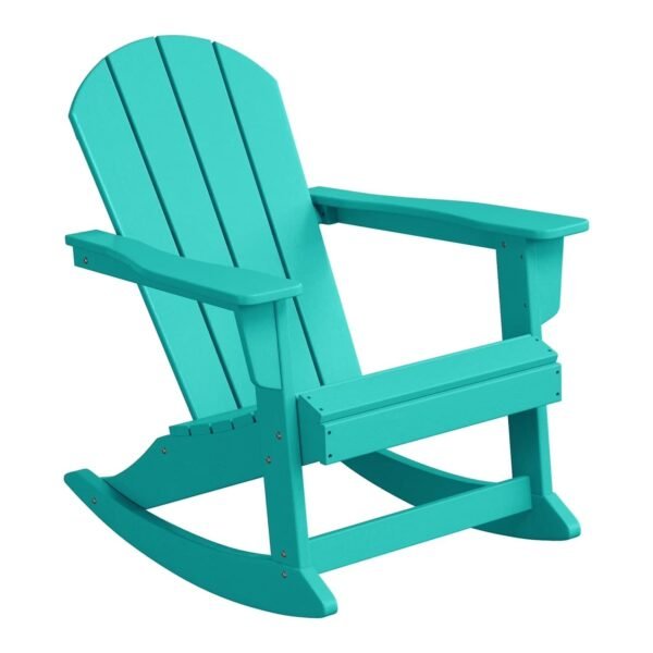 Outdoor Patio Rocking Adirondack Chair – Turquoise