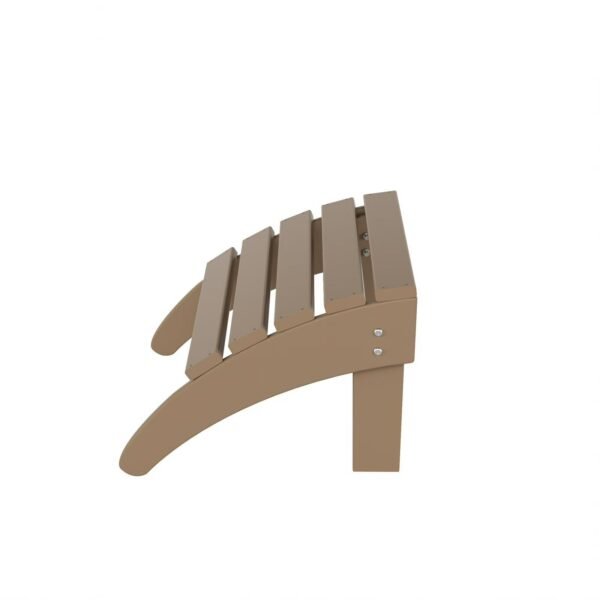 Outdoor Adirondack Chair & Ottoman Set – Weathered Wood