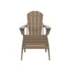 Outdoor Adirondack Chair & Ottoman Set – Weathered Wood