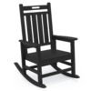 HDPE Outdoor Rocking Chair – Black