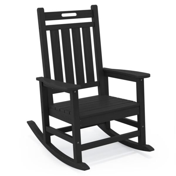 HDPE Outdoor Rocking Chair – Black