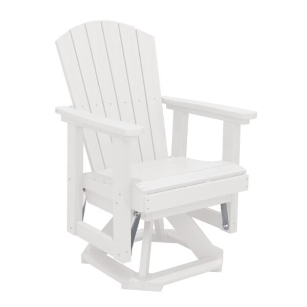 Adirondack Swivel Glider Chair – White