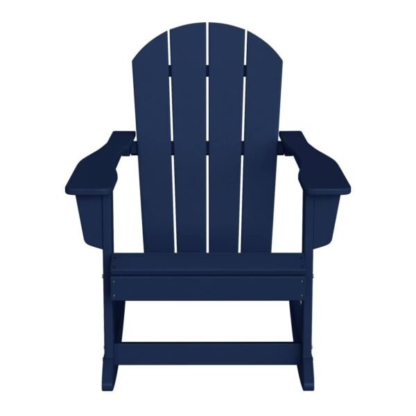 Outdoor Patio Rocking Adirondack Chair – Navy Blue
