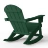 Outdoor Patio Rocking Adirondack Chair – Dark Green