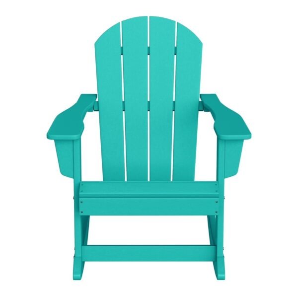 Outdoor Patio Rocking Adirondack Chair – Turquoise