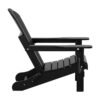 Outdoor Adirondack Chair & Ottoman Set – Black