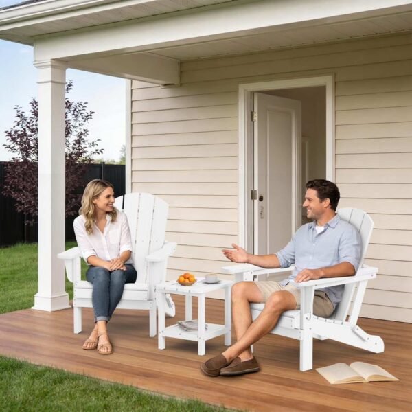 Folding Adirondack Chair – White