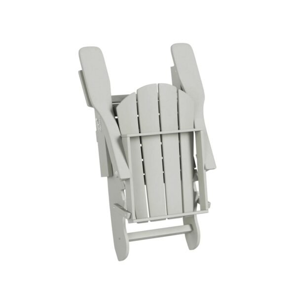 Outdoor Adirondack Chair & Ottoman Set – Sand