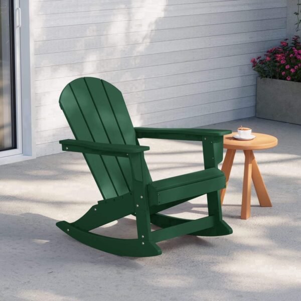 Outdoor Patio Rocking Adirondack Chair – Dark Green