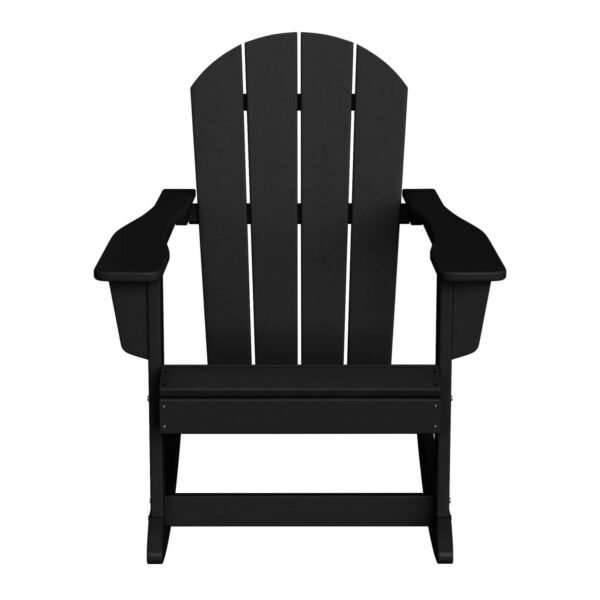 Outdoor Patio Rocking Adirondack Chair – Black