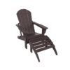 Outdoor Adirondack Chair & Ottoman Set – Dark Brown