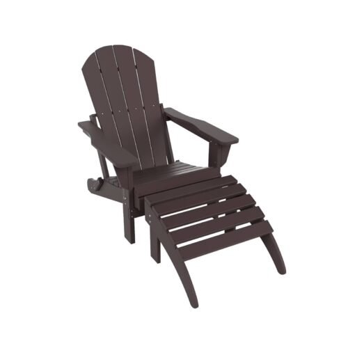 fvrxfsdkonb76uoc0ulu.jpg Outdoor Adirondack Chair & Ottoman Set – Dark Brown