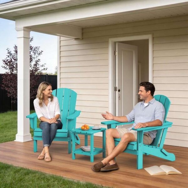 Folding Adirondack Chair – Turquoise