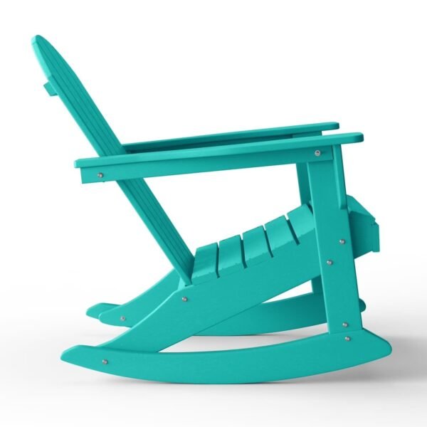 Outdoor Patio Rocking Adirondack Chair – Turquoise