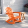 Outdoor Patio Rocking Adirondack Chair – Orange