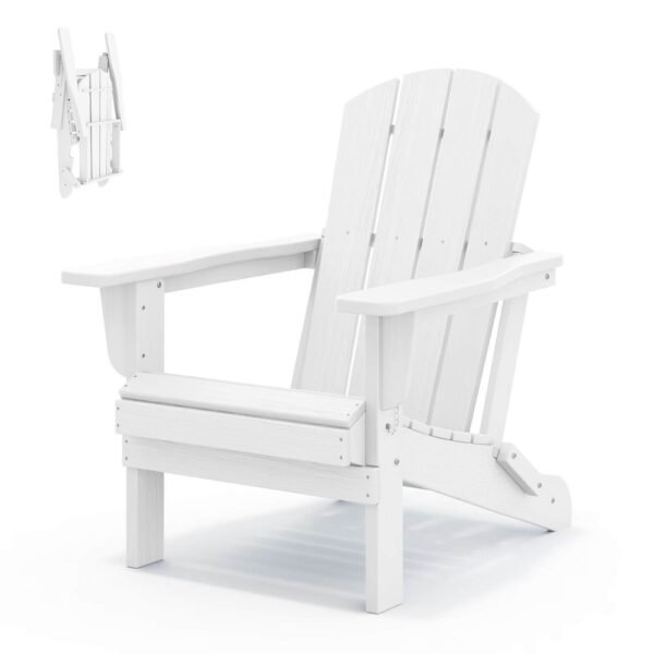 Folding Adirondack Chair – White