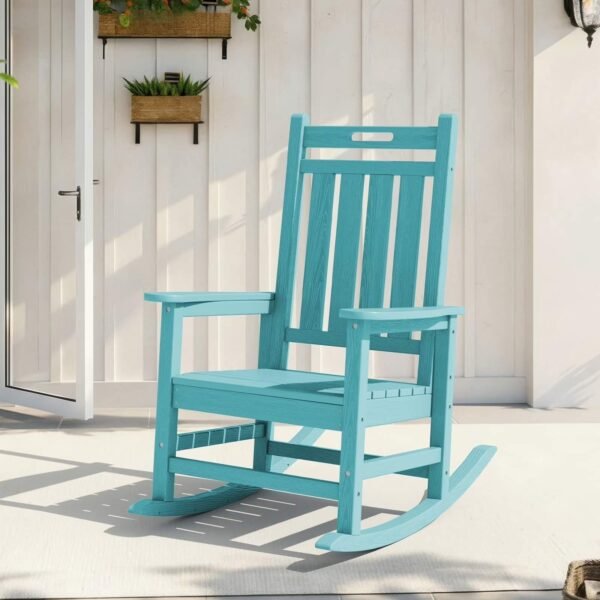 HDPE Outdoor Rocking Chair – Peacock Blue