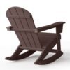 Outdoor Patio Rocking Adirondack Chair – Dark Brown