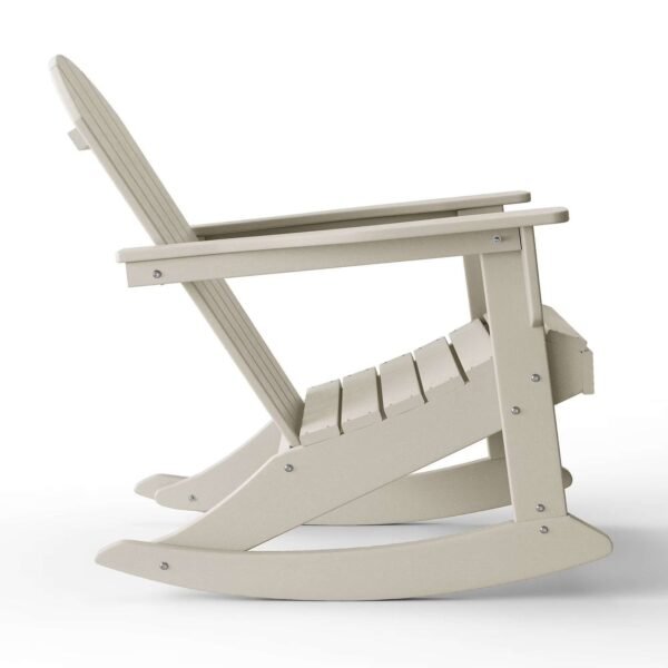 Outdoor Patio Rocking Adirondack Chair – Sand