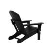 Outdoor Adirondack Chair & Ottoman Set – Black