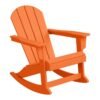 Outdoor Patio Rocking Adirondack Chair – Orange