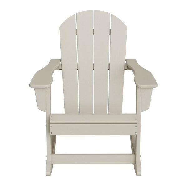 Outdoor Patio Rocking Adirondack Chair – Sand