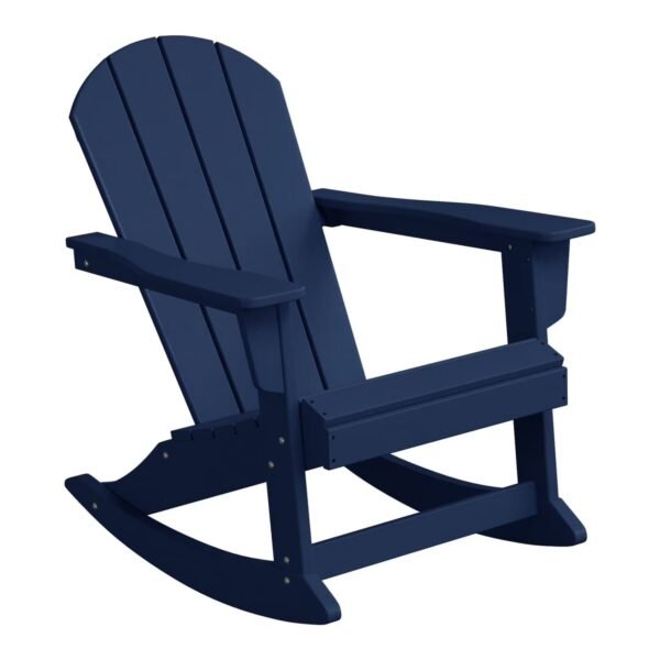 Outdoor Patio Rocking Adirondack Chair – Navy Blue