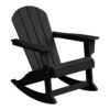 Outdoor Patio Rocking Adirondack Chair – Black