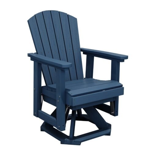 Adirondack Swivel Glider Chair – Navy Blue