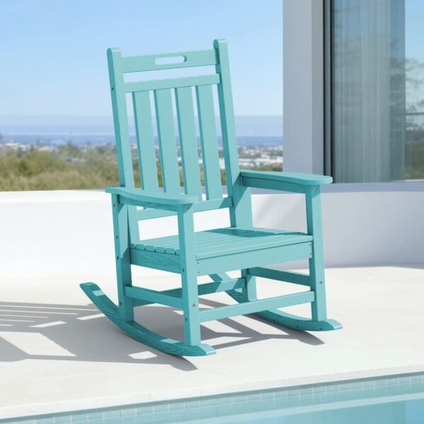 HDPE Outdoor Rocking Chair – Peacock Blue