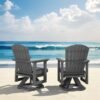 Adirondack Swivel Glider Chair – Gray