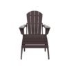 Outdoor Adirondack Chair & Ottoman Set – Dark Brown