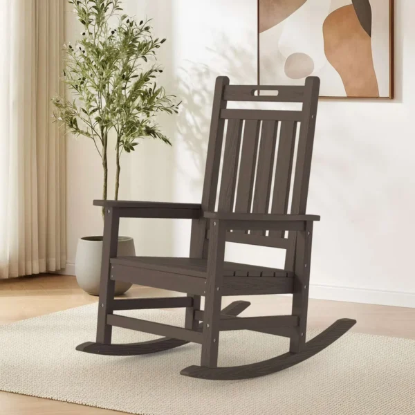 HDPE Outdoor Rocking Chair – Coffee