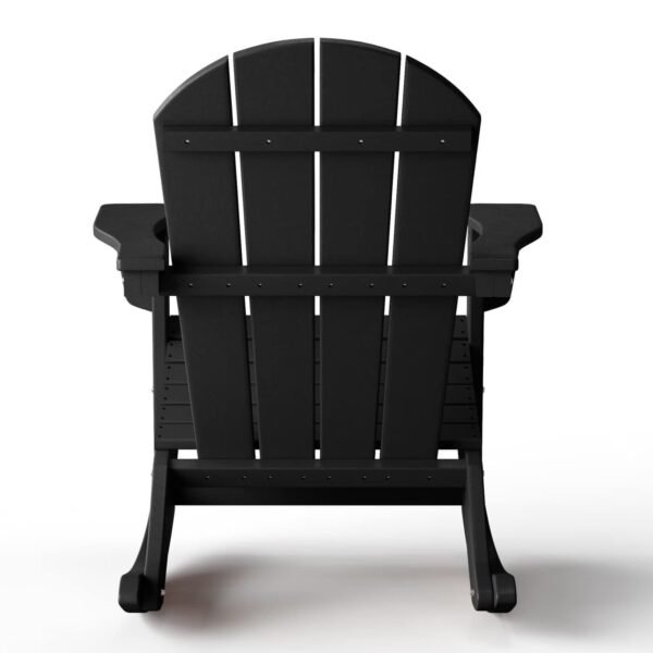 Outdoor Patio Rocking Adirondack Chair – Black