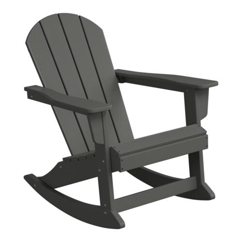 qvm6awubtwe6zyzq3wjj.jpg Outdoor Patio Rocking Adirondack Chair – Gray